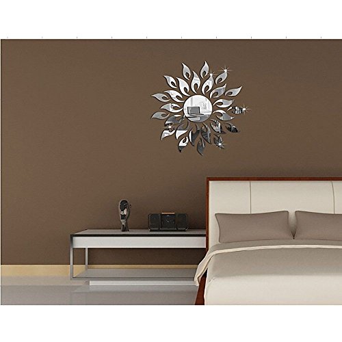 Amovible Soleil Miroir sticker autocollant mural