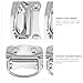 Unomor 4 Pcs Stainless Steel Toolbox Handles Foldable Chest Pull Handles Heavy-Duty Metal Box for Industrial Toolboxes and Storage Cases