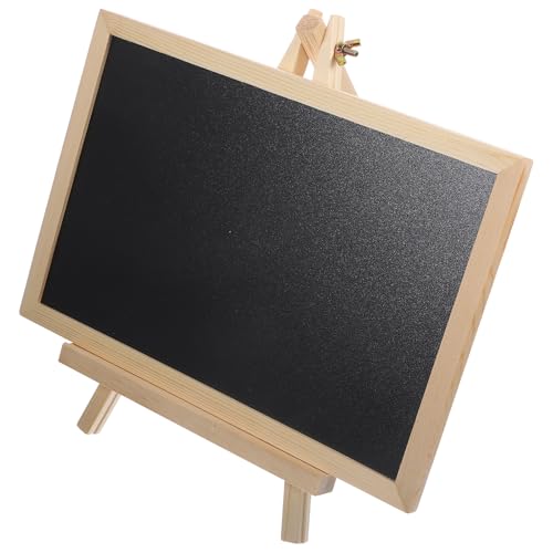JECOMPRIS Mini Pizarra Negra de Madera 20x30 Cm Caballete, Pizarra Pequeña para Mesa, Reutilizable y Decorativa para Mensajes en Fiestas, Hogar y Cocina, Suministros para Creativos