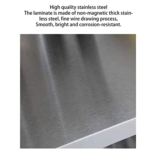 SHIJIANX Edelstahltisch Arbeitstisch Küchentisch-Edelstahlregal-Mehrschicht-Lagerregal-Plattform-Werkbank (90cm×50cm… – Bild 4
