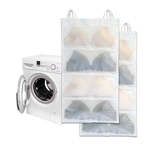 Laundry Bra Bags, 2pcs, Holds 8 A-D cups sizes, Cleans,