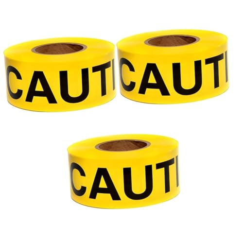 Bande avertissement pour fête Halloween : 3 rouleaux de ruban de caution pour décor de KTV