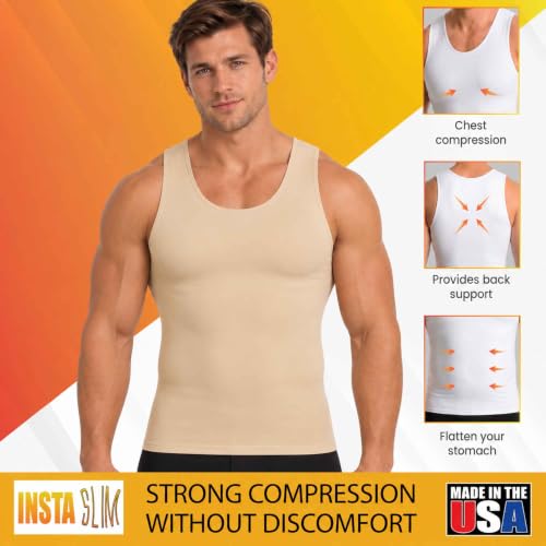 Image of Insta Slim - Made in USA 3 Pack Compression Muscle Tank Body Shapers for