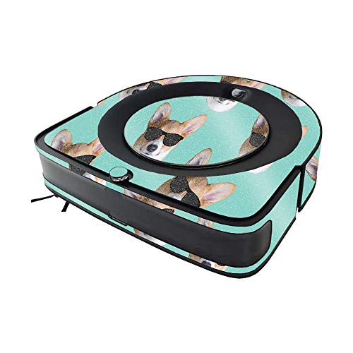 Image of MightySkins Glossy Glitter Skin Compatible with iRobot Roomba s9 Vacuum - Cool Corgi | Protective High-Gloss Glitter Finish | Easy to Apply and Change Styles | Made in The USA