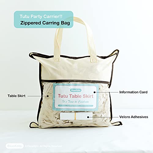 Bluekate Champagne Gold Table Skirt. 6Ft Table Skirt With Double Layer Organza! Wedding Decorations Rustic Theme, Graduation, Gold Party Decorations. Tutu Table Skirts For Rectangle Tables 6Ft #TOP4