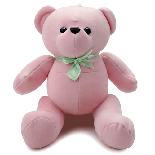 Image of Soft Pink Teddy Plush Toy for Kids Stuffed Soft Toy with Cute Hug-Friendly Plush for Babies, Toddlers & Children Safe, Lightweight & Easy to Clean (35CM)