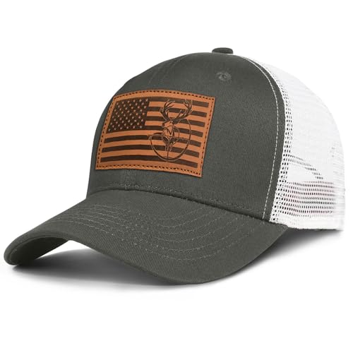 Image of Mens Hat Snapback Trucker Hats Outdoor Gifts for Men Dad Husband Father's Day Leather Pattern Baseball Cap