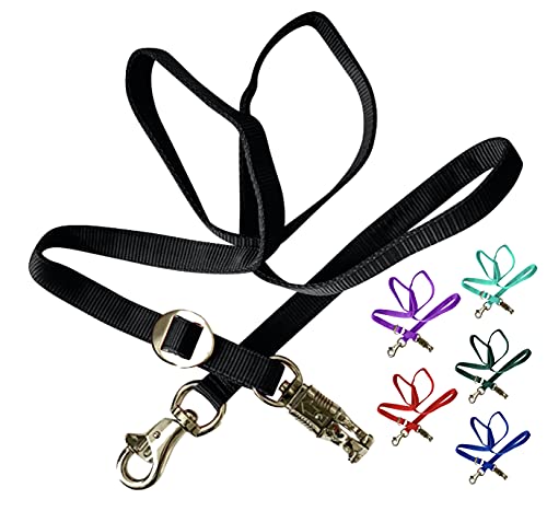 Majestic Ally Double Thick 36" to 72" Trailer Tie for Horse Haulage Cross tie with Adjustable Buckle