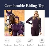 LeMieux Women’s Base Layer Top - Long Sleeve Athletic Thermal Shirts - Equestrian Apparel & Gear for Horseback Riding - (Ink Blue/Medium) - Image 4