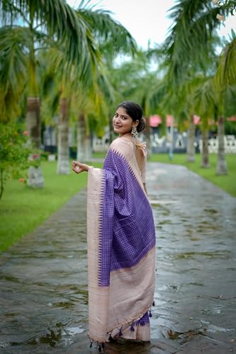 Image of SATIKA VASTRAM Tussar Silk Saree Solid Design Pure Soft Thread Weaving Contrast Border And Rich Pallu With Blouse Piece