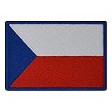 wm 2018 patch living football zum aufbügeln/aufnähen FanShirts4u Aufnäher - TSCHECHISCHE Republik - Fahne - 8 x 5,5cm - Flagge Wappen Bestickt Patch Badge (Blaue Umrandung)