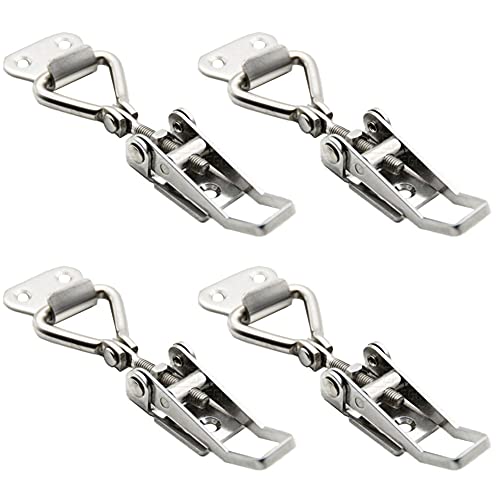 NNNJunhua 304 Stainless Steel Toggle Latch Clamp 90 Degree Right Angle Adjustable Buckle 4 Pieces