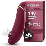 Womanizer Premium 2 Klitoris-Sauger –Saugspielzeug mit Autopilot und Smart Silence – Wasserdichter Klitoris-Stimulator mit 14 Sauggeschwindigkeiten – Vibrierendes Sexspielzeug für Frauen - Rot