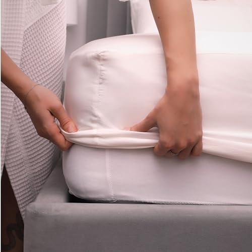 Cube Home, Luxury Fitted Sheet, Deep Pocket, 100% Natural Bamboo, Soft, Breathable, Anti-Bacterial, Anti-Allergy - Image 2