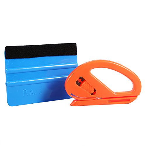Aramox Cutter and Squeegee Kit for Vehicle Wrapping, Removal and Installation Control, Easy Blade Change for Precision Cutting