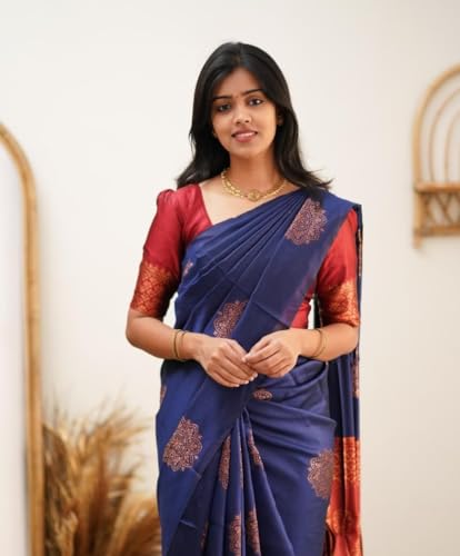 Image of Avantika Fashion Women's Kanjivaram Soft Silk Banarasi Sarees With Blouse Piece For Women