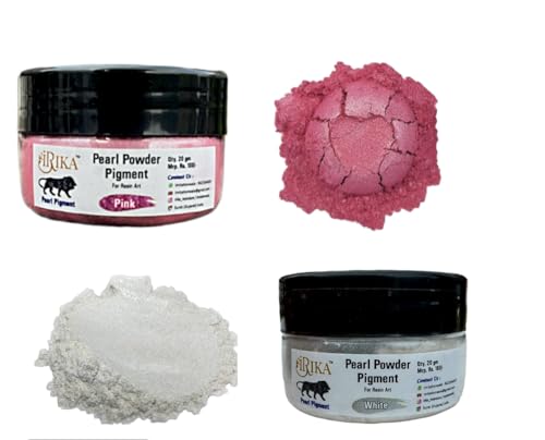 IRIKA Premium Pearl Mica Powder Set - Pack of 2 (White & Pink) - ...