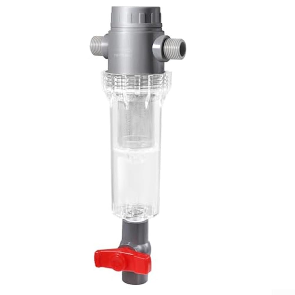 Paquete de 2 filtros de acuario montados en la parte delantera, filtración avanzada de sifón para control de residuos de peces y sedimentos, sistema de circulación de agua de bajo mantenimiento para