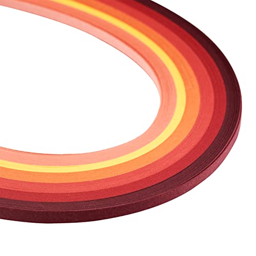 Craftdady 1200 Streifen Quilling Papierstreifen 390 x 3 mm Gradual Rot für DIY Handwerk Party Dekoration