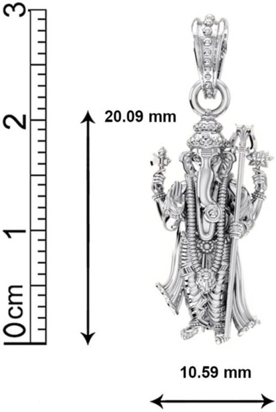 Pendentif Ganesh en argent sterling 925 modèle 765 de petite taille - 3
