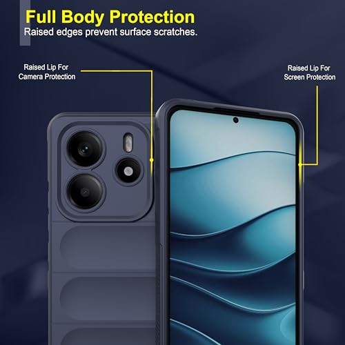Image of Zapcase Back Case Cover for Mi Redmi Note 14 5G | Compatible for Mi Redmi Note 14 5G Back Cover | Liquid Silicon Magic Case with Camera Protection | Sapphire