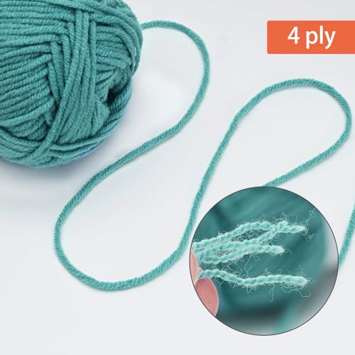 Image of NICEEC 300g Soft Assorted Colors Yarn - Sport Weight,100% Acrylic, 4 Ply, Bonbons Yarn for Crochet & Knit, DIY Project Starter Kit for Kids or Adults(Total 870yds) - Series 16