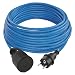 Produktbild EMOS ganzjähriges Outdoor-Verlängerungskabel Schuko, blaues 20m Kabel 1,5 mm2 mit Schutzkappe, IP44 wasserdicht und frostbeständig für Außenbereich, Industrie, Baustelle