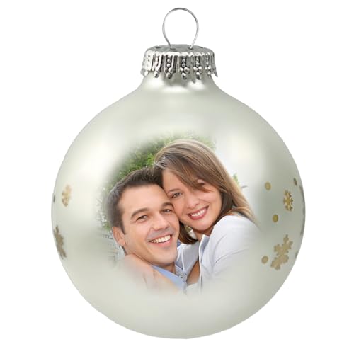 Contento Weihnachtskugel mit Foto, aus Glas, Christbaumkugel...