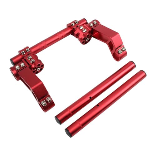Guidon 22mm pit bike réglable CNC rouge pour supprimer les douleurs aux poignets