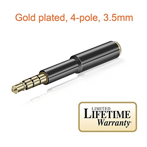 MobilePal SureFit 2-Inch Headset Audio Jack Extender for iPhone and Android Cases with Gold Plated 4-Pole 3.5mm Connectors (Titanium Gray)