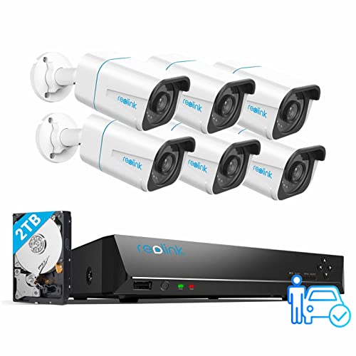 REOLINK 4K Security Camera System, 6pcs H.265 PoE...