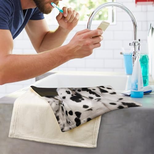 Serviette de bain pour chien dalmatien super douce absorbante et séchage rapide