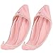 Produktbild Uong Turban Handtuch Mikrofaser, 2 Stück Haar Turban Handtuch Haartrockentuch Kinder Schnell Trocknendes Haarhandtuch Wrap für Frauen und Mädchen, 65 x 25 cm (Rosa)