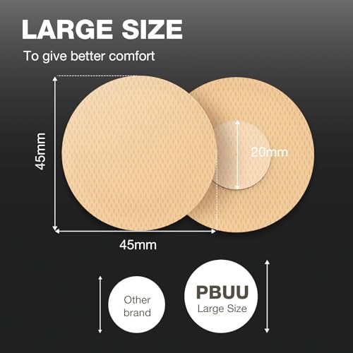 Nipple Covers Men, 60Pcs(30 Pairs) Running Nipple Guards for Men, No Show Nipple Tape Nip Plasters for Runners, Ideal for Marathon, Gym, Formal Wear, Surfing & Cycling Cream