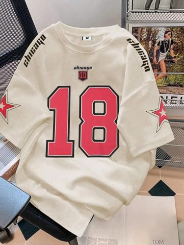Image of SXV STYLE Chicago Sports Jersey, Number 18, Black with Red Graphics, Short Sleeve T-Shirt