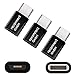 Produktbild reconnect GmbH 3X Micro USB auf USB C Adapter Typ-C Stecker wandelt USB 2.0 Typ B zu USB 3.1 Typ C Schwarz