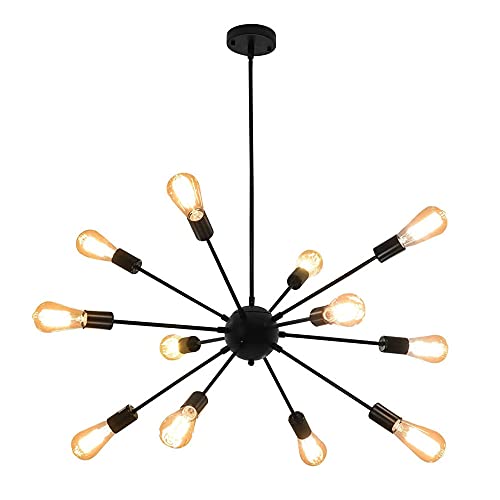 Suspension en métal noir E26 pour créer une ambiance bistrot vintage au salon