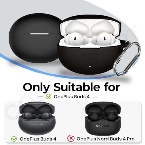 Image of Silicone Case Cover Compatible for OnePlus Buds 4 -Black
