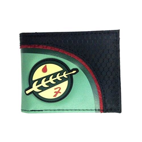 Star Wars Boba Fett Rubber Logo Mandalorian Bi-Fold Wallet