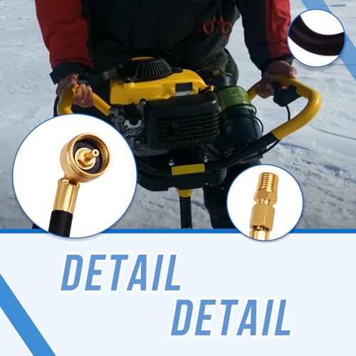 SeDeplacer 4352 Propane Hose Compatible With Jiffy Feldmann PRO4 Gen 1 & 2 Ice Fishing Auger Drill Fuel Tank by SeDeplacer - Image 3