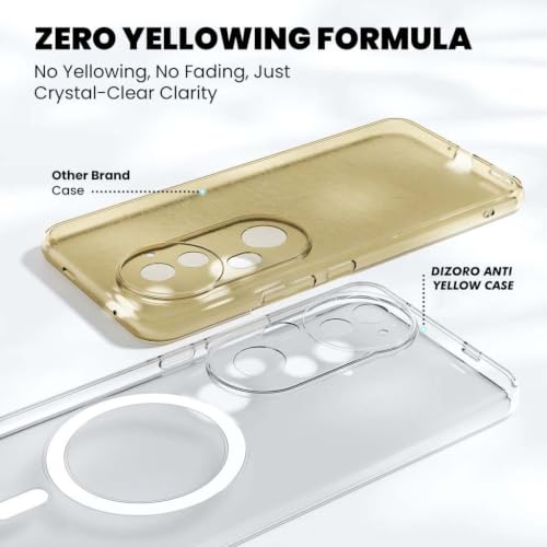 Image of DIZORO Crystal Clear Magnetic Compatible with Vivo T4R 5G / iQoo Z10R 5G / Vivo V50 5G / V50e Back Cover case with Anti-Yellow (Compatible with Magsafe) Anti-Scratch | Shockproof Transparent Cover