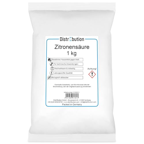 Zitronensäure Pulver für technische Anwendungen 1kg Entkalker, Reiniger, reine Citronensäure