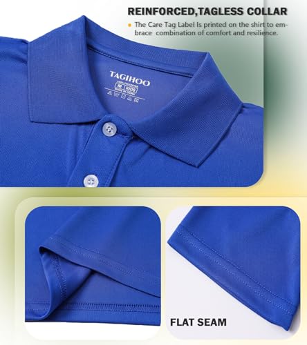 4 Pack Boys Mesh Athletic Polo Shirt Dry-Fit Golf Moisture Wicking Active Short Sleeve for Youth - Image 5