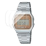 【2枚】CASIO 腕時計 A158WEA-9JH/A158WA-1JH 保護フィルム【HVUYAL】9H硬度 気泡防止 高度透明 飛散防止処理 耐衝撃 防汚 貼り付け簡単 フィルム A158WEA-9JH/A158WA-1JH 対応