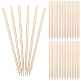 Molain 100 Pcs Wooden Stylus, Heavy Duty Wood Scratch Art Tools Scratch Art Sticks DIY Creative Draw Sticks for DIY Creative Draw Christmas Thanksgiving(15cm)