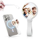 携帯電話用磁気メイクアップミラー、2.2インチラウンド電話ミラーデカール 電話グリップ付きMagsafe用 iPhone 15 14 13 12 Pro Max Plus、Mag-Safeケース&アウトドアメイクアップ&セルフィー用のすべての電話に対応