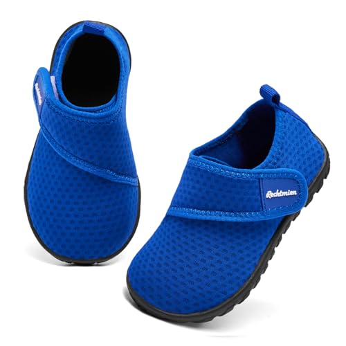 Toddler Boys' Girls' Water Shoes: Quick Dry, Non-Slip, Aqua Shoes - Blue, Medium