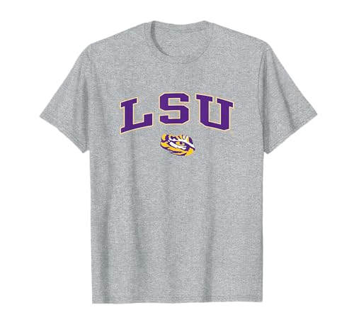 LSU Tigers Arch Over Heather Gray Officially Licensed T-Shirt Small