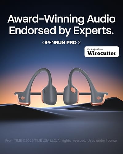 SHOKZ OpenRun Pro 2 Bone Conduction Sport Headphone, Rose Gold | Amazon Exclusive; DualPitch premium sound；Open ear awareness; Wind-resistant Mic; IP55; 12H battery; Running/Cycling/Hiking view 4