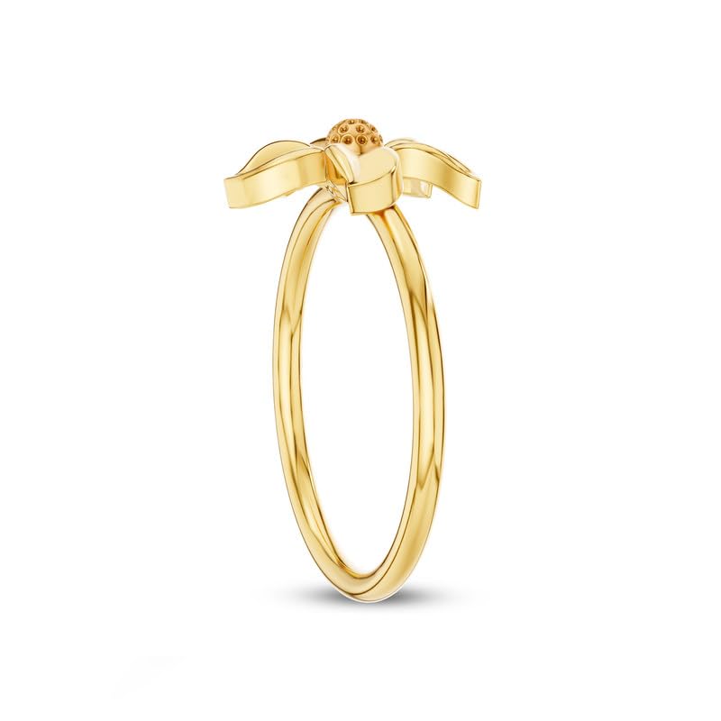 Image of KISNA 9KT / 14KT / 18KT Sunburst Flora Yellow Gold Ring For Women | S14